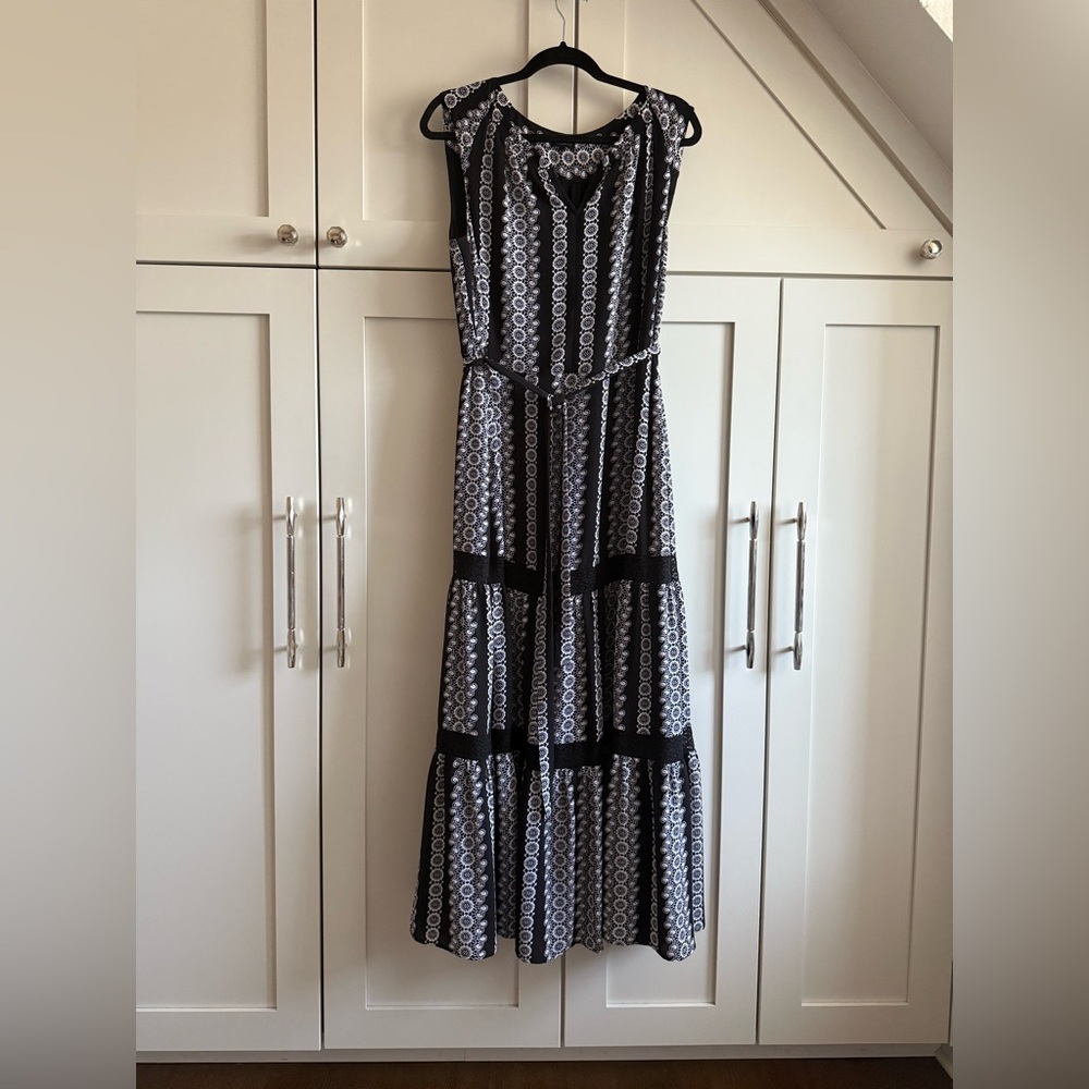Talbots Monochrome Patterned Maxi Dress